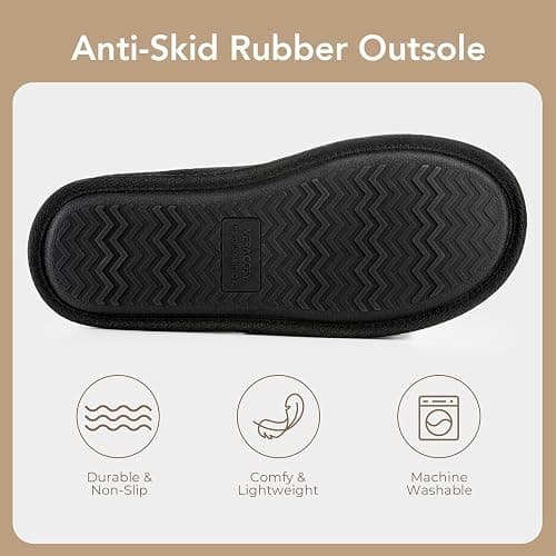 VeraCosy Men's Cozy Slip-on Slippers Corduroy Memory Foam Indoor House Shoes thumbnail 6