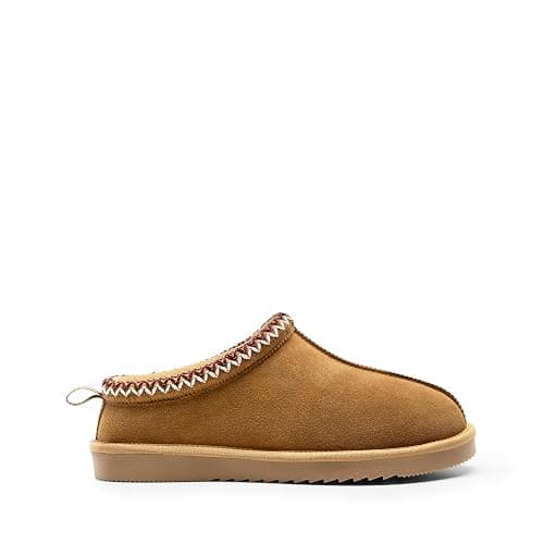 DREAM PAIRS Men's Slippers Genuine Suede Leather Cozy Indoor Outdoor Home Fuzzy Comfy Winter Slip On Cute Warm Memory Foam Furry Shoes FuzzyEasy thumbnail 5