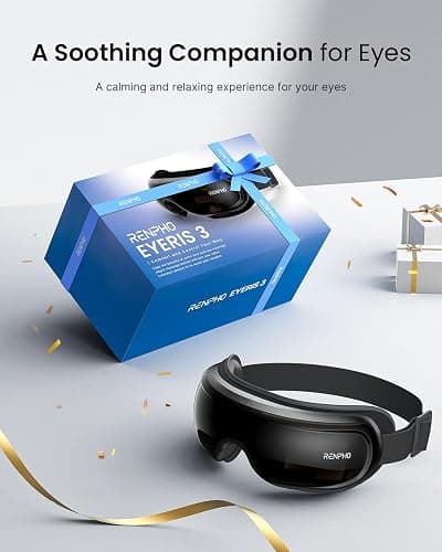 RENPHO Eyeris 3 Eye Massager with Heat and Cooling, FSA Eligible HSA, Birthday Christmas Gifts for Women Men Him Her, Voice Control Eye Mask for Migraines, Eye Care with DIY Massage, Reduce Dry Eyes thumbnail 4