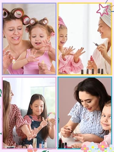 78PCS Press on Nails for Kids, TOROKOM Cute Kids Fake Nails Flower Kid Glue on Nail Short Almond False Nail Art Gift for Girls Children 8-12 Age with Nail Adhesive Tab & Quick-dry Nail Glue (3 Pack) thumbnail 6