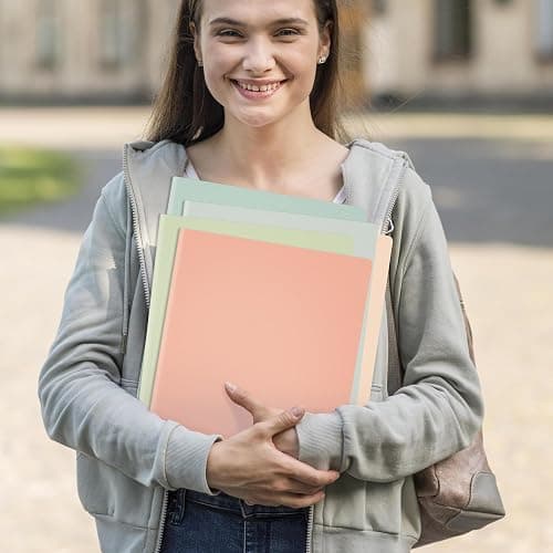 GNL Plastic Folders with Pockets, Pack of 5, Muted Pastel Colors, Heavy Duty 2 Pocket File Folders Letter Size, Pocket Folders for School, Home, and Office thumbnail 7