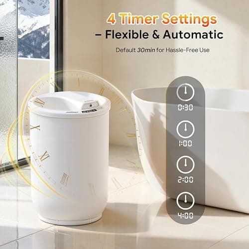 POWSAF Towel Warmer, Luxury Towel Warmers for Bathroom, Large Blanket Heater Bucket, Aroma Tray for SPA, Auto Timer and Protection Feature, Fits Oversized Towels, Blankets, Bathrobes, PJs, and More thumbnail 3