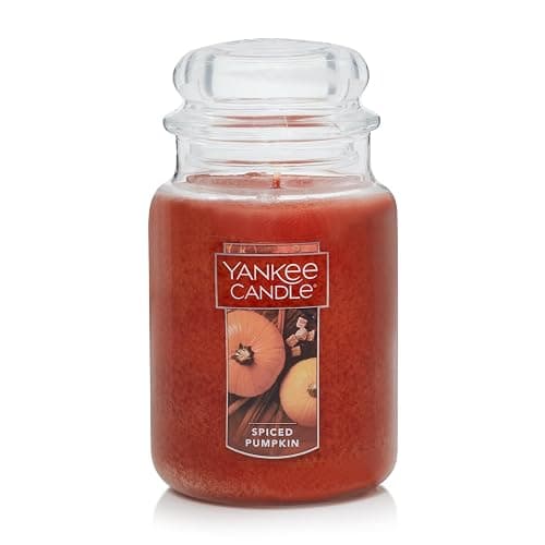 Yankee Candle Scented Candle, Spiced Pumpkin, Original Large Jar Candle, 110-150 Hours of Burn Time, 22 oz. - Image 1