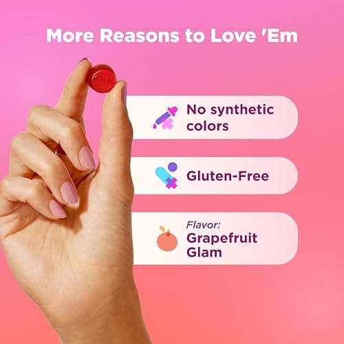 Olly, Gummy Undeniable Beauty Grapefruit Glam, 60 Count thumbnail 5