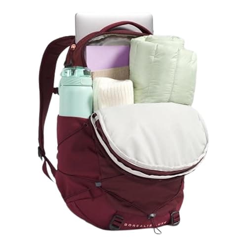 THE NORTH FACE Women's Borealis Luxe Commuter Laptop Backpack, Sumac/Burnt Coral Metallic, One Size thumbnail 4