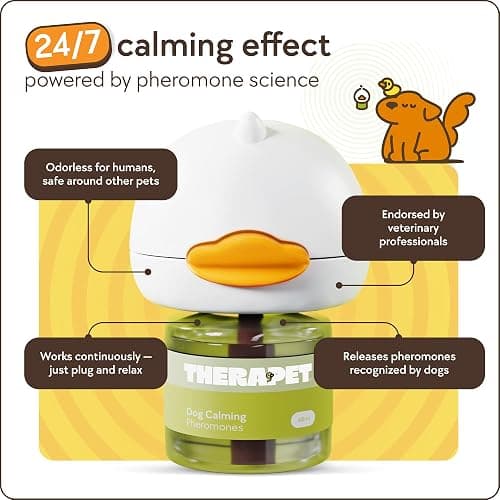 TherapetMD Dog Calming Diffuser - for Stress, Destructive Behavior, Pee Accidents, Separation Anxiety, Barking, Aggression & Chewing - 2 count Refill Included 30-Day each - Packaging May Vary thumbnail 5