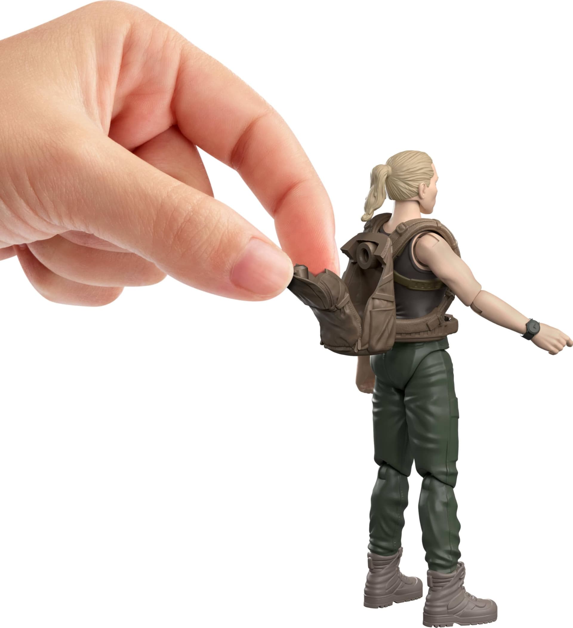 Mattel Jurassic World Rebirth Human & Dinosaur Figure Pack, Zora Bennett & Velociraptor, Movie-Accurate 3.75 Inch Scale, Posable Collectible thumbnail 4