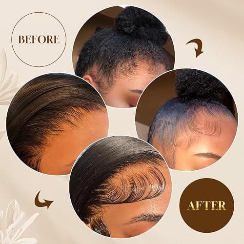 Edge Control Gel for 4C Hair Braiding Hair Gel Firm Hold, Hair Styling Wax Non-Greasy No Flaking 4.2 Oz thumbnail 5
