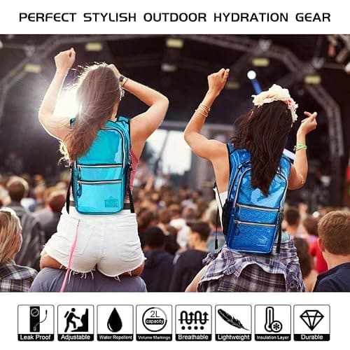 Mothybot Hydration Backpack Pack, Water Backpack 20L Included 2L Hydration Bladder, Festival Essential - Rave Hydration Pack Hydropack for Hiking, Running, Biking, Festival Gear thumbnail 7
