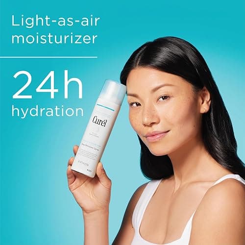 Curel Japanese Skin Care Deep Moisture Spray, Facial Lotion for Dry, Sensitive Skin, with Ceramides, Face and Body Moisturizer, pH Balanced, Fragrance & Alcohol Free Lotion, Setting Spray, 5 Fl Oz thumbnail 3