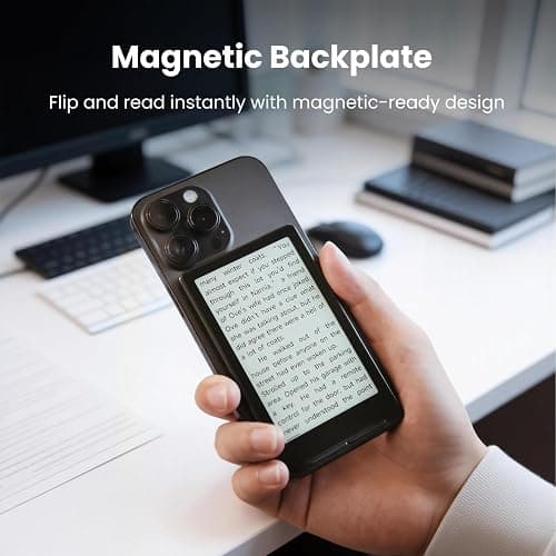 XTEINK X4 E-Book Reader (Developer Edition), 4.3" Pocket E-Ink eReader, Physical Page-Turn Buttons, Ultra-Thin 0.23" & 2.72 oz, Magnetic-Ready Design, Distraction-Free Reading, 16GB, Mist Gray thumbnail 4