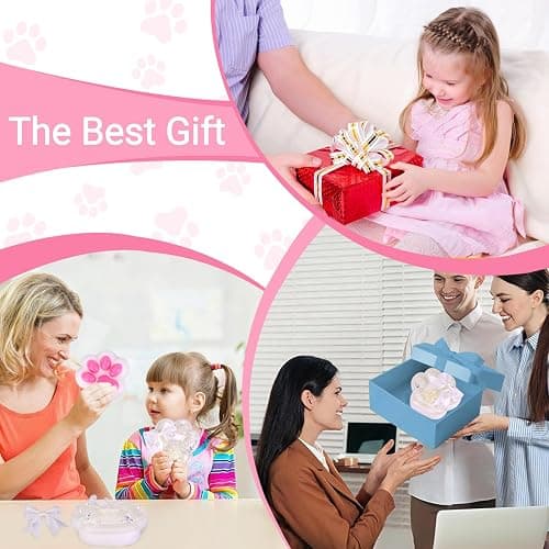 Big Taba Squishy Cat Paw Fidget Toy, Squishies Squeeze Toys for Girls 4-8, Ultra-Soft Sticky Sensory Toy Party Favors for Kids 8-12, Autism Stress Relief (White) thumbnail 8