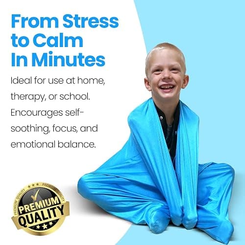 Sensory Body Sock for Kids – Blue Compression Sack for Focus, Calm, Movement & Play – Stretchy Suit for Autism & ADHD thumbnail 3