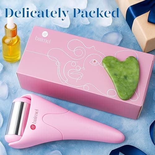 BAIMEI IcyMe Stainless Steel Ice Roller for Face & Gua Sha Facial Tools, Soothes Puffiness, Self - Care Gift for Women thumbnail 7