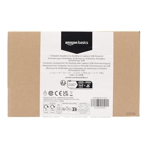 Amazon Basics USB-Powered Computer Speakers for Desktop or Laptop PC with Volume Control, Plug-N-Play, Black thumbnail 9