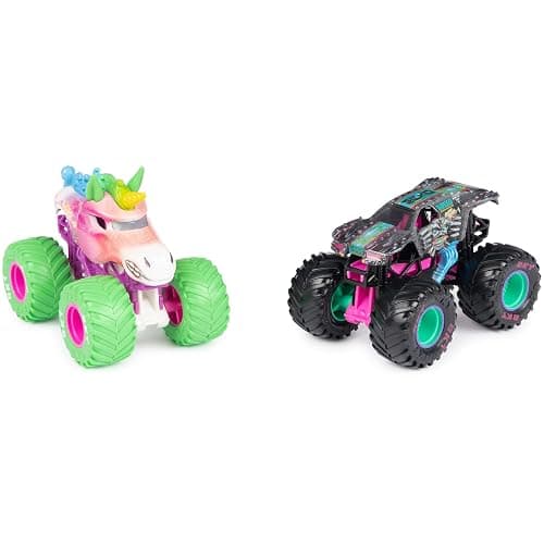 Monster Jam, Official Nitro Neon, Sparkle Smash Vs. Max-D, 1:64 Scale Die-Cast Monster Trucks, Kids Toys for Boys Ages 3 and up thumbnail 6