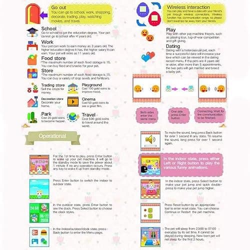 Alomejor Virtual Pet Toy for Children USB Charging Best Companion Pet Game Console Handheld for Kids () thumbnail 4