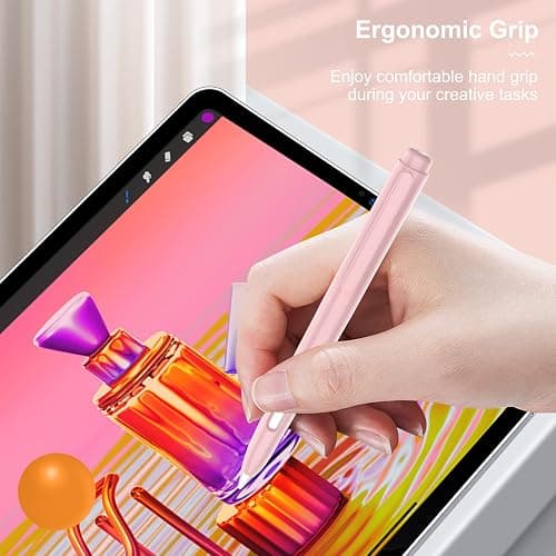 MoKo Protective Case Compatible with Apple Pencil Pro, Apple Pencil 2nd Generation, Retractable Protective Case for Apple Pencil with Clip, Apple Pencil PC Cover, Double-Tap Stand, Light Pink thumbnail 6