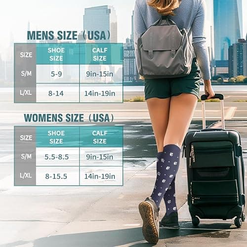 BLUEENJOY Copper Compression Socks for Women & Men (6 pairs) - Best Support for Nurses, Running, Hiking, Recovery thumbnail 6
