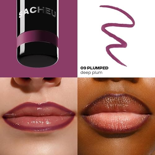 Sacheu Lip Liner STAY-N Peel Off Lip Stain — Long Lasting Matte Lip Tattoo Transfer Proof Lipstain Infused with Hyaluronic Acid & Vitamin E for All Skin Types — Vegan & Cruelty-Free, PLUMped thumbnail 2