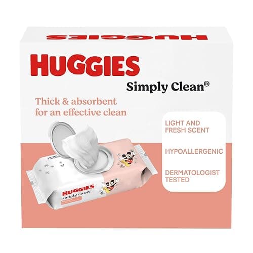 Huggies Simply Clean Unscented Baby Diaper Wipes, 11 Flip-Top Packs (704 Wipes Total), Packaging May Vary thumbnail 10