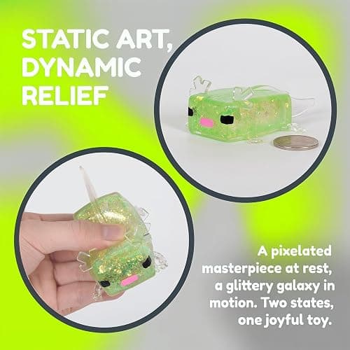 Axolotl Squishy Stress Ball, Soft TPR Slow Rising Squeeze Toy, Cute Axolotl Fidget Toy for Stress Relief, Anxiety Calming Sensory Toy for Kids Adults(Green) thumbnail 4