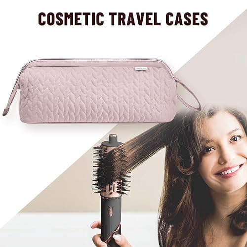 KarSyon Shark Flex Style Case for Dyson Airwrap Hair Dryer Brush Revlon Hair Tools Travel Bag Carrying Case Flat Curling Iron Organizer (Pink) thumbnail 7