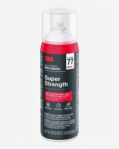 3M Super 77 Multi-Surface Spray Adhesive | Provides Secure Bond In 15 Seconds, Dries Clear, Ideal For Plastic, Glass, Paper, Fabric, Wood, Foam, Cardboard, Fiberglass thumbnail 10
