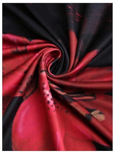 BEAUDRM Women's 2 Pack Fishtail Skirt Elegant Floral Ruched Skinny Bodycon Ruffle Long Skirts thumbnail 3