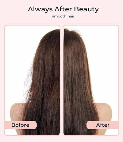 PRITECH Flat Iron Hair Straightener, Titanium Flat Iron with Adjustable Temp(290°F-450°F), 1 inch Plate for All Hairstyles Anti-Frizz Dual Voltage Straightening and Curler 2 in 1 (Pink) thumbnail 5