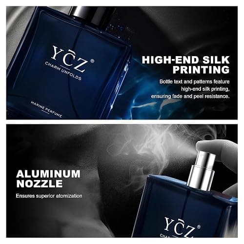 Ycz Charm Unfolds Marine Perfume for Men, 1.7 oz. Long Lasting Eau De Parfum Cologne For Men, Oriental Woody Fragrance - Ideal Special Occasions, Making it the Ideal gentlemen’s Gift thumbnail 6