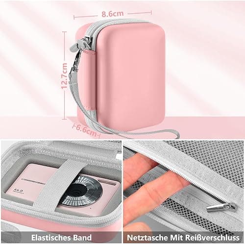Leayjeen Digitalkamera Tasche kompatibel mit Umipyiza/YLSHGXFC/Umipyiza/CAMKORY/AOREGRE/Duluvulu/Kodak/Nicamery, Fotokamera Tasche, Eva-Hartschalendesign (nur Hülle) Rosa thumbnail 4