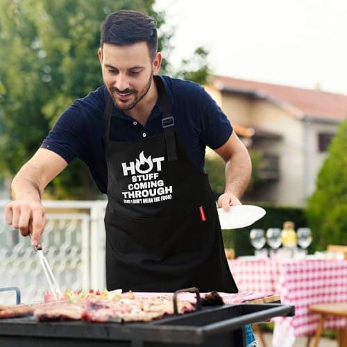 Funny Cooking BBQ Grilling Gifts for Men, Chef Aprons with Pockets, Birthday Valentine's Father's Day Christmas Gifts for Husband, Dad, Boyfriend thumbnail 6