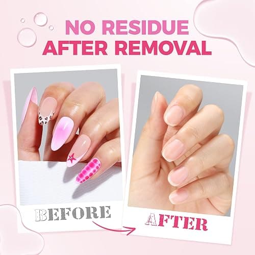 UNA GELLA Nail Glue Remover for Press on Nails 15ml Upgraded Stick & Remove 2 in 1 Acrylic Nails Remover for False Nails Tips Acetone-Free Gentle Gel Nail Remover, Not for Gel Polish Base Coat thumbnail 2