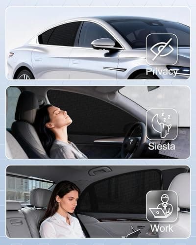 PEMOTech Car Window Shades for Baby 2 Pack - Stretchable & Breathable Spandex Car Sun Shade for Baby - Car Shades UV Sun Protection for Babies/Kids/Adults/Pets - 39.8" x27.2" Fits 99% Cars thumbnail 4