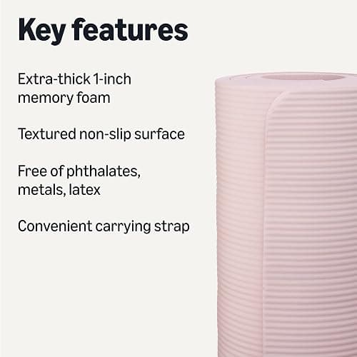 Amazon Basics Extra Thick Exercise Yoga Mat with Carrying Strap thumbnail 2