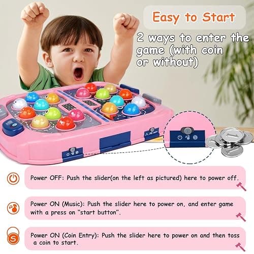Toy Whack Game Mole for Girls, Toddler Toys for 3-8 Year Old Girls, Kids Gift for Girls Ages 3, 4, 5, 6, 7, 8, 9, 10+ Years Old, 3-12th Birthday Interactive Educational Toys with Sound, Light, 3 Modes thumbnail 7