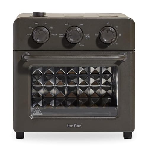 Our Place Wonder Oven | 6-in-1 Stainless Steel Air Fryer Toaster Oven Combo with Basket, Rack, Pan & Tray | Compact 13 QT Countertop Capacity - Toast, Roast, Bake, Reheat, Broil & Steam | Char - Image 1