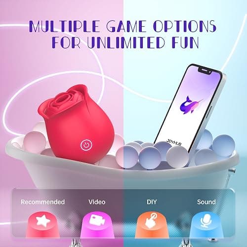 Neworld Vibrator Rose Sex Toys for Women, 2IN1 9 Vibrating & Sucking Modes | Rose Sex Stimulator, Anal Dildo G spot Clitoral Nipple Suckers, Adult Female Couples Sex Toys Games, Rechargeable APP Control thumbnail 8