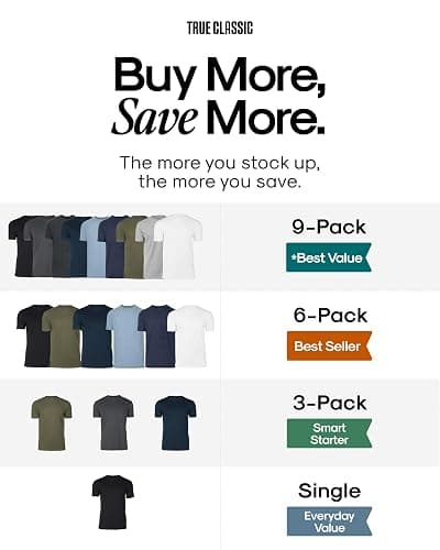 True Classic Mens T-Shirts – Short Sleeve Crew Neck T Shirts for Man, Cotton Blend Plain Novelty Men's T-Shirts thumbnail 4