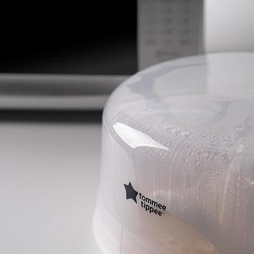 Tommee Tippee Microsteri Microwave Steam Steriliser for Baby Bottles and Accessories, Kills Viruses and 99.9 Percent of Bacteria, 4-Minute Sterilisation Cycle - Microwave Steriliser - Single thumbnail 6