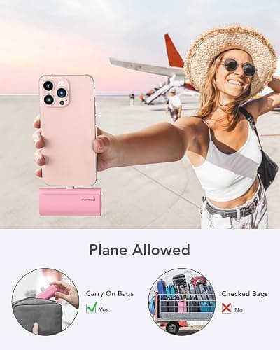 charmast Small Portable Charger for iPhone, Ultra-Compact 20W PD Fast Charging Power Bank 5000mAh, Mini Battery Pack for iPhone 14/14 Pro Max/13/13 Pro Max/12/12 Pro Max/11/XR/X/8/7/6 etc thumbnail 7