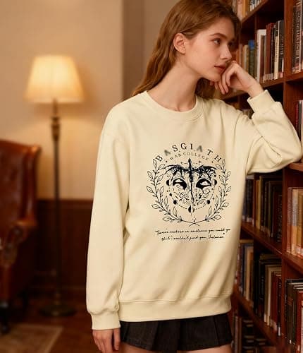 BEBNKGK Book Sweatshirt for Women Reading Book Lovers Sweatshirts | Book Sweatshirt Womens Funny Bookish Shirts Casual 2 Sided Graphic Pullover Tops thumbnail 4