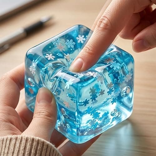 Nee doh Nice Cube - Sensory Toy with a Super Solid Squish Nice Square Shape Anxiety Sensory Squishy Fidget Toy Ice Cube Slow Rise (#001) thumbnail 2