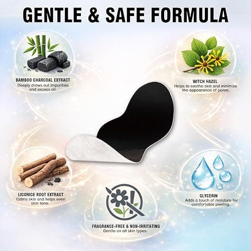 Shaeva Natural Charcoal Pore Strips, Blackhead Remover Strip, for Oily Skin, Strawberry Nose, Deep Clean & Shrinking Pores & Smoothing Skin (10 pcs) thumbnail 5