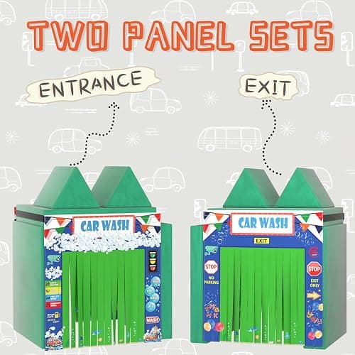 DLOREUK Play Panel for Kids Play Couch Foam Sofa Childrens Home Play Modular Couch (Sofa not Included) - Car Wash - Set of 2 (Entrance & Exit) thumbnail 4