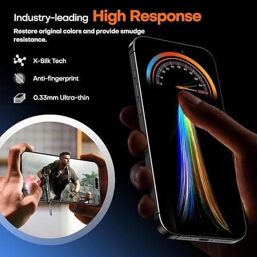 TAURI 4 in 1 for iPhone 15 Pro Max Screen Protector | 1 Dust Free Easy Installation Tool + 3 Pack Tempered Glass Film, 9H Hardness Bubble Free HD Screen Protector for 15 ProMax thumbnail 6