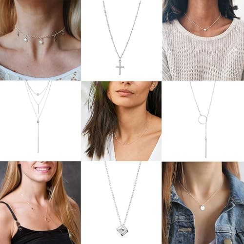 Starain 12Pcs Layered Choker Necklace Fashion Multilayer Chain Necklace Simple Gold Necklace Set for Women thumbnail 4
