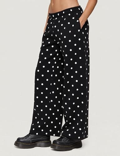 HOCANDY Polka Dot Hoodie and Sweatpants Set for Women thumbnail 5