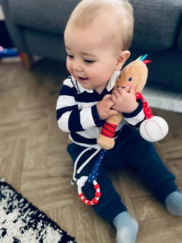 Little Sport Star Newborn Baby Baseball Toy | Ideal Toy from Birth to 12 Months | Multi Sensory Toy | Extra Sensory Features for Babies | Part of The Collection for Babies thumbnail 5